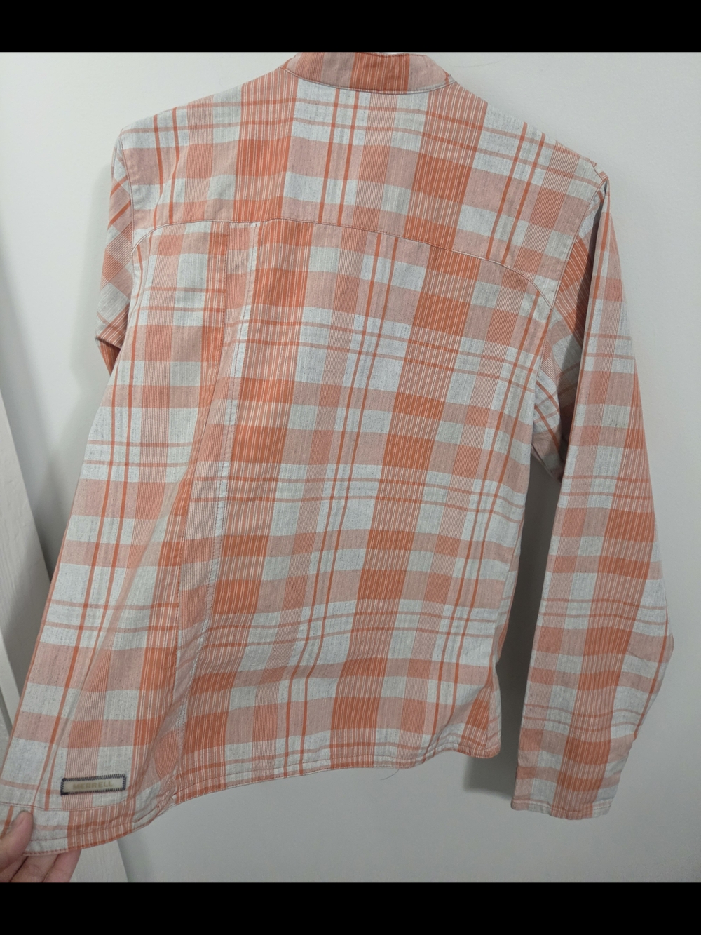 Merrell Orange and White Plaid Zip Jacket - Picture 8 of 8